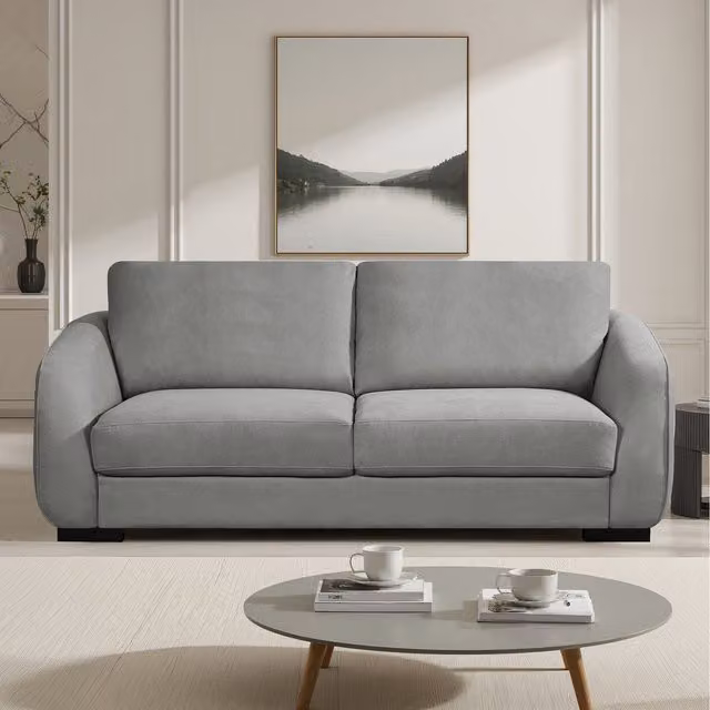 Artemis Home Fairview 3 Seat Upholstered Fabric Sofa in Grey