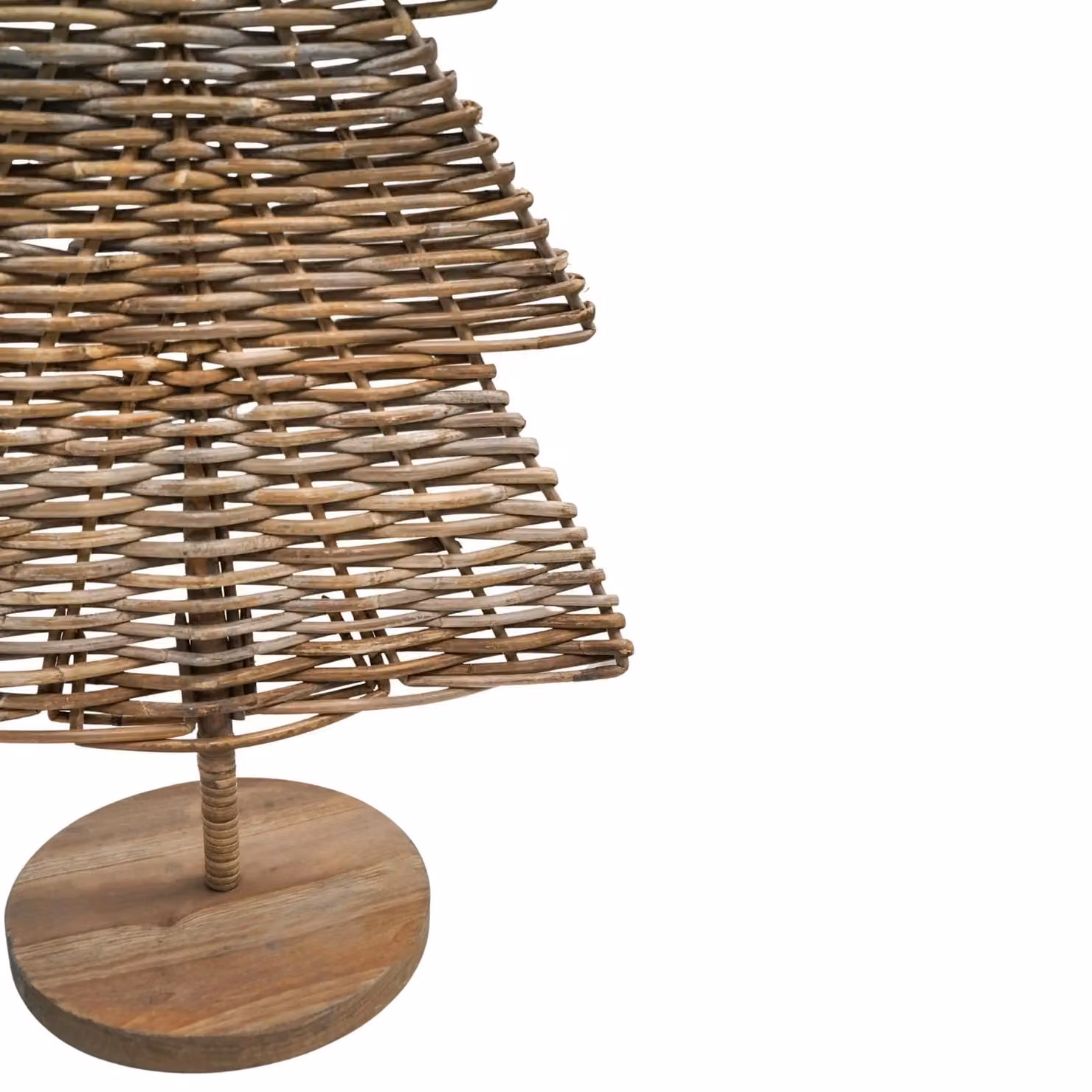 Ivyline Kubu Rattan Tabletop Christmas Tree in Natural Beige, Height: 80 cm – 4