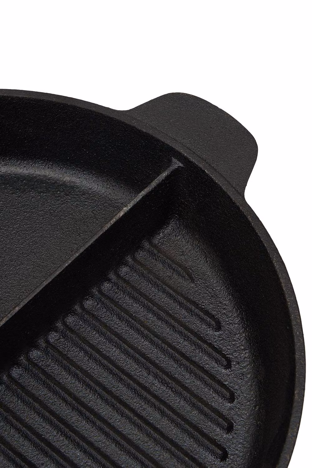 Living and Home 2-in-1 Divided Cast Iron Frying Pan and 2-Zone Griddle Grill Pan with Flat Surface, Black – 6