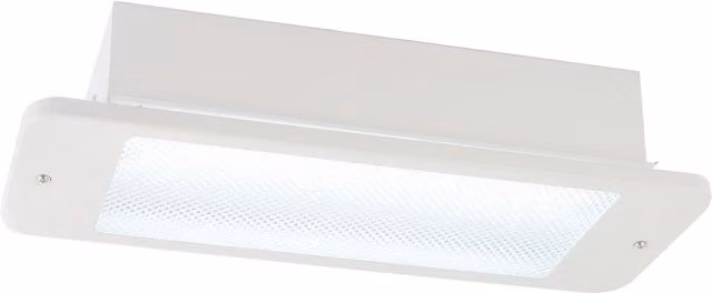 Loops Recessed Emergency Ceiling Guide Light, 3W Cool White LED, Gloss White