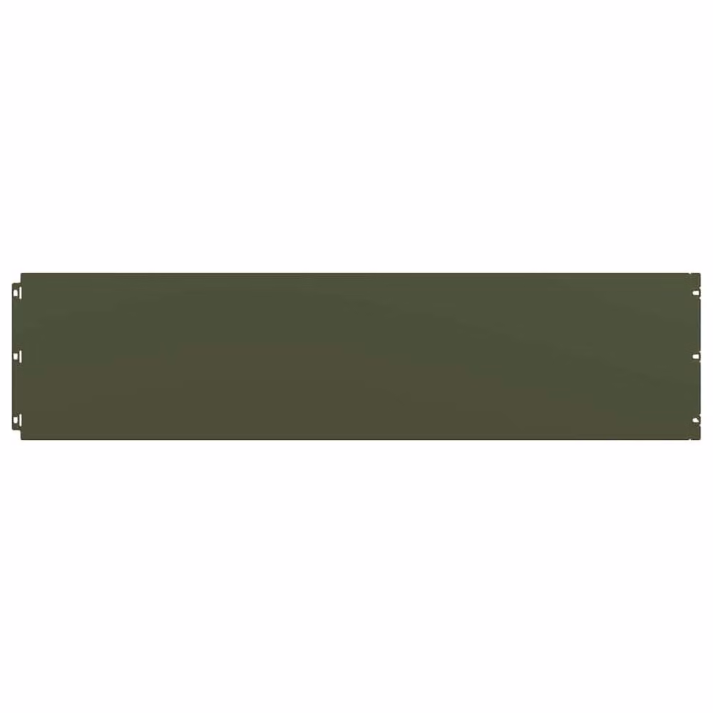 Berkfield Home Lawn Edgings, 10 Pieces, Olive Green, Cold-rolled Steel, H x W: 103 x 25 cm – 3