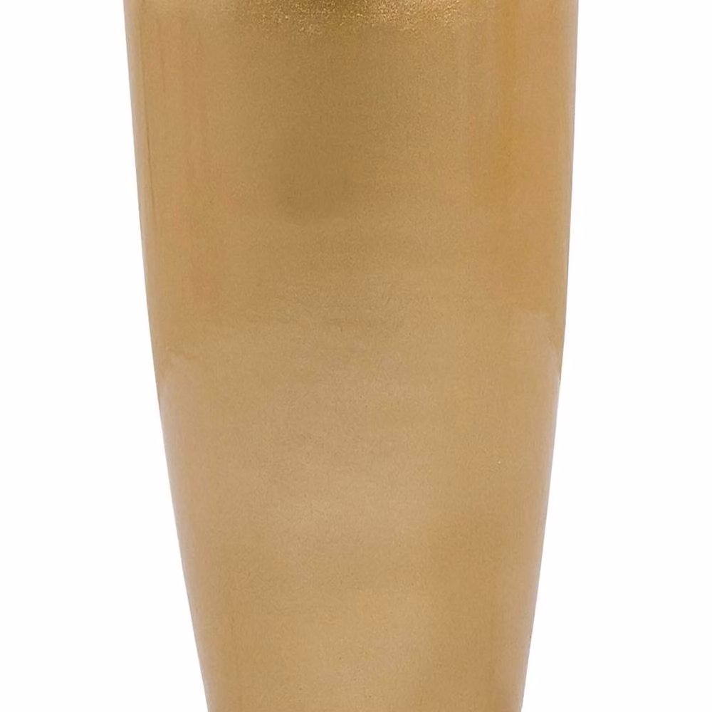 Wyld and Coco Gold High-Gloss Fibre Clay Plant Pot, Height: 32 cm – 2