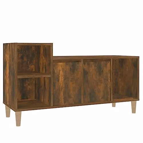 vidaXL TV Cabinet in Smoked Oak Brown, W/D/H: 100 x 35 x 55 cm – 1