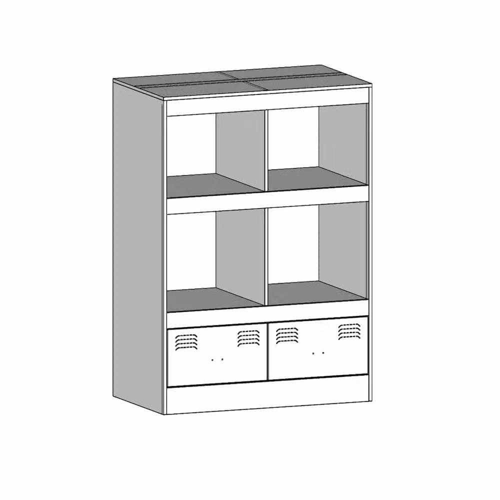 Berkfield Home Industrial Matt Black Steel Highboard W/D/H: 67 x 39 x 95 cm – 4