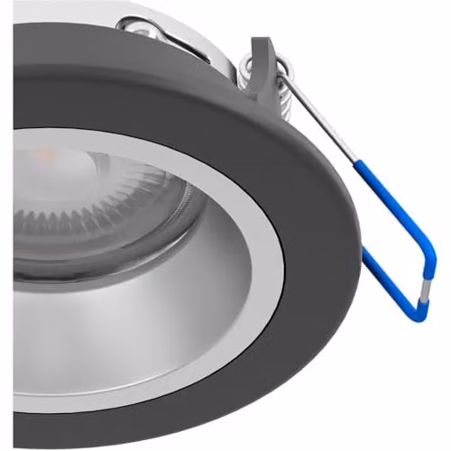 Loops Modern LED Ceiling Spotlight in Black and Silver with Adjustable GU10 Bulb for Bedroom, Living Room and Hallway – 3