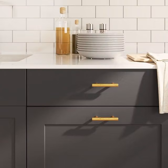 Berkfield Home Gold Stainless Steel Bar Cabinet Handles, 20 Pack, 64 mm