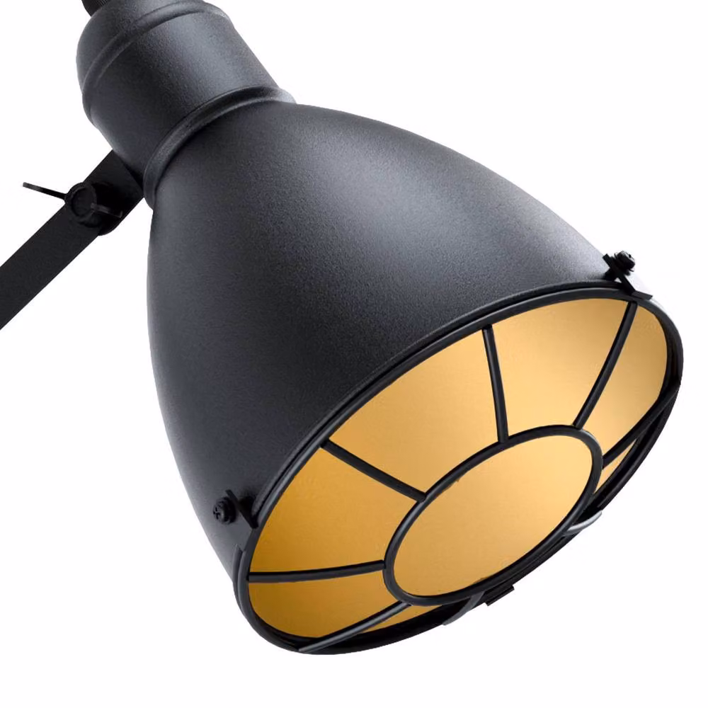 Eglo Treburley Adjustable Metal Wall Light in Black and Gold/Brass – 3