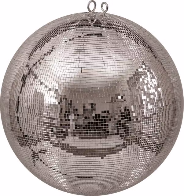 FXLab Silver Geometric Mirror Ball, Diameter: 50 cm