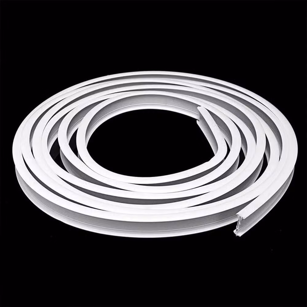 PAWNORA 5m Silent Curved Curtain Track, Bay Side Mounted, White – 2