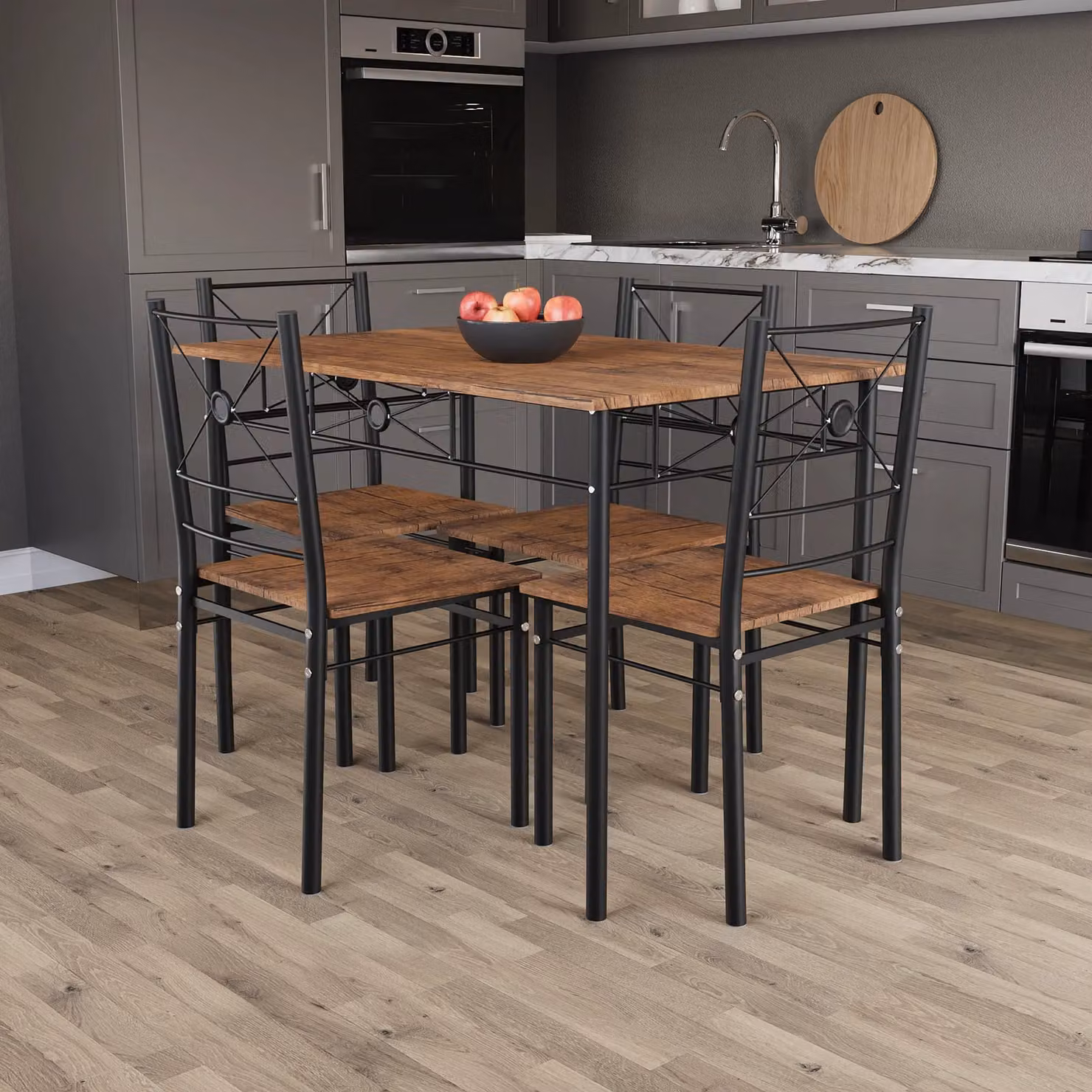 Vida Designs Roslyn 4 Seater Dining Set in Brown – 5