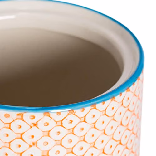 Nicola Spring Floral Patterned Ceramic Kitchen Canisters, Orange, Pack of 3, 1 l – 4