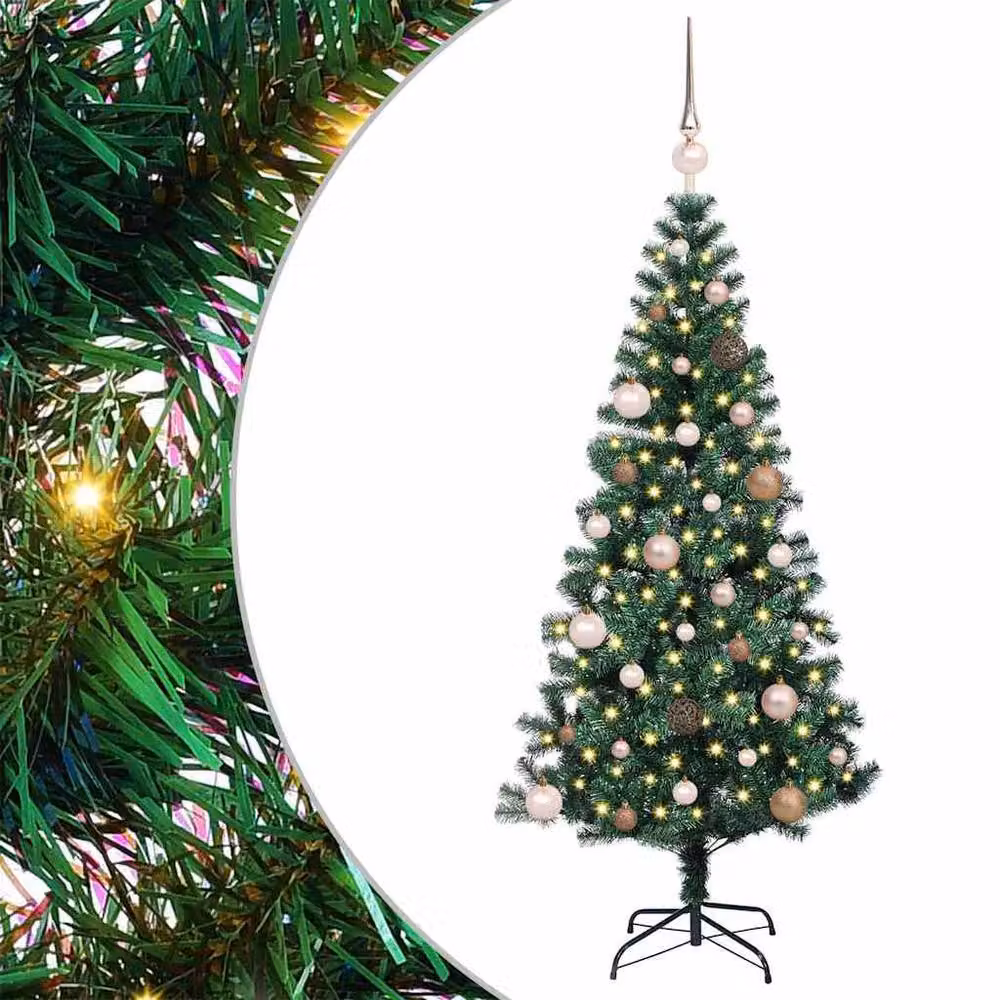 Berkfield Home Pre-lit Artificial Christmas Tree, Green, Height: 150 cm – 2