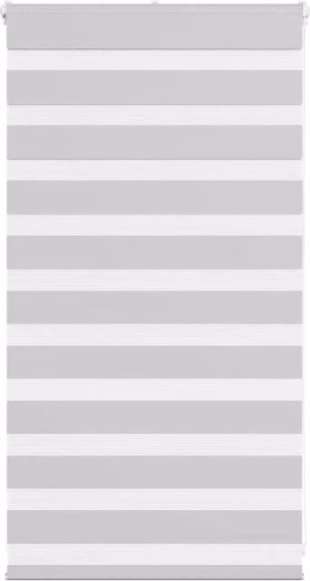 Berkfield Home Zebra Blind in Light Grey, W: 70 cm, H: 100 cm