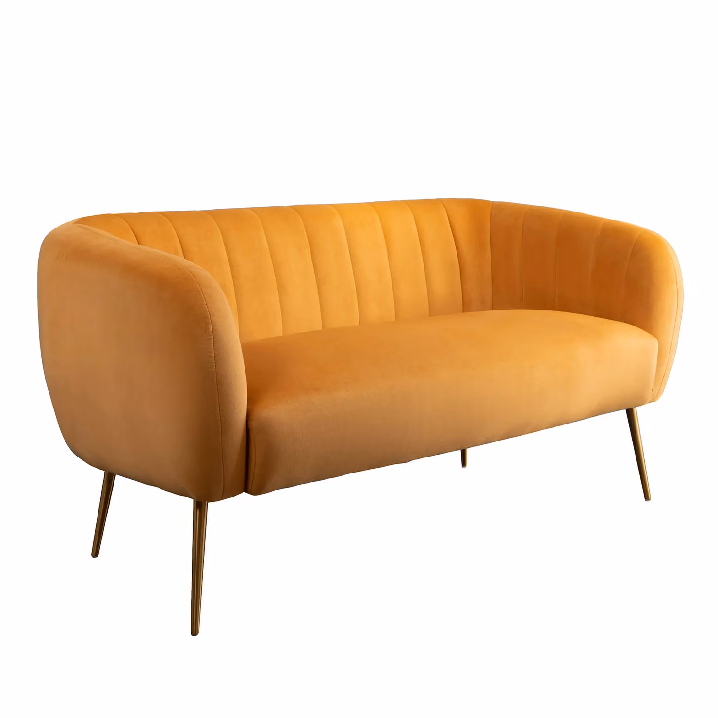 Artemis Home Matilda 2 Seat Velvet Upholstered Sofa in Yellow – 2