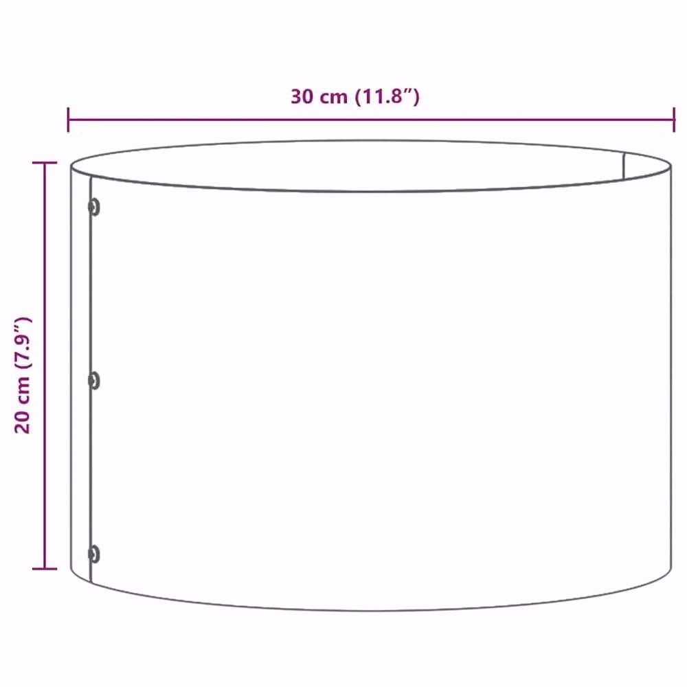 Berkfield Home Silver Galvanised Metal Planter Pot, Diameter: 30 cm – 3