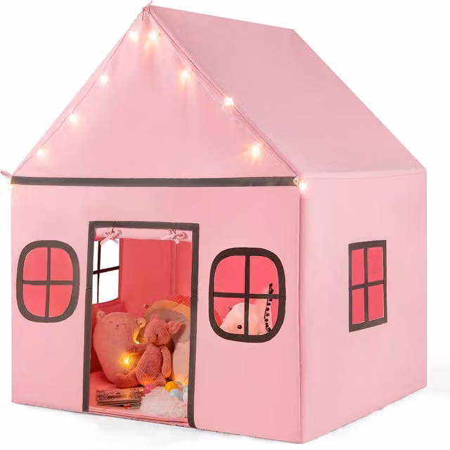 Costway Kids Indoor Play Tent in Pink