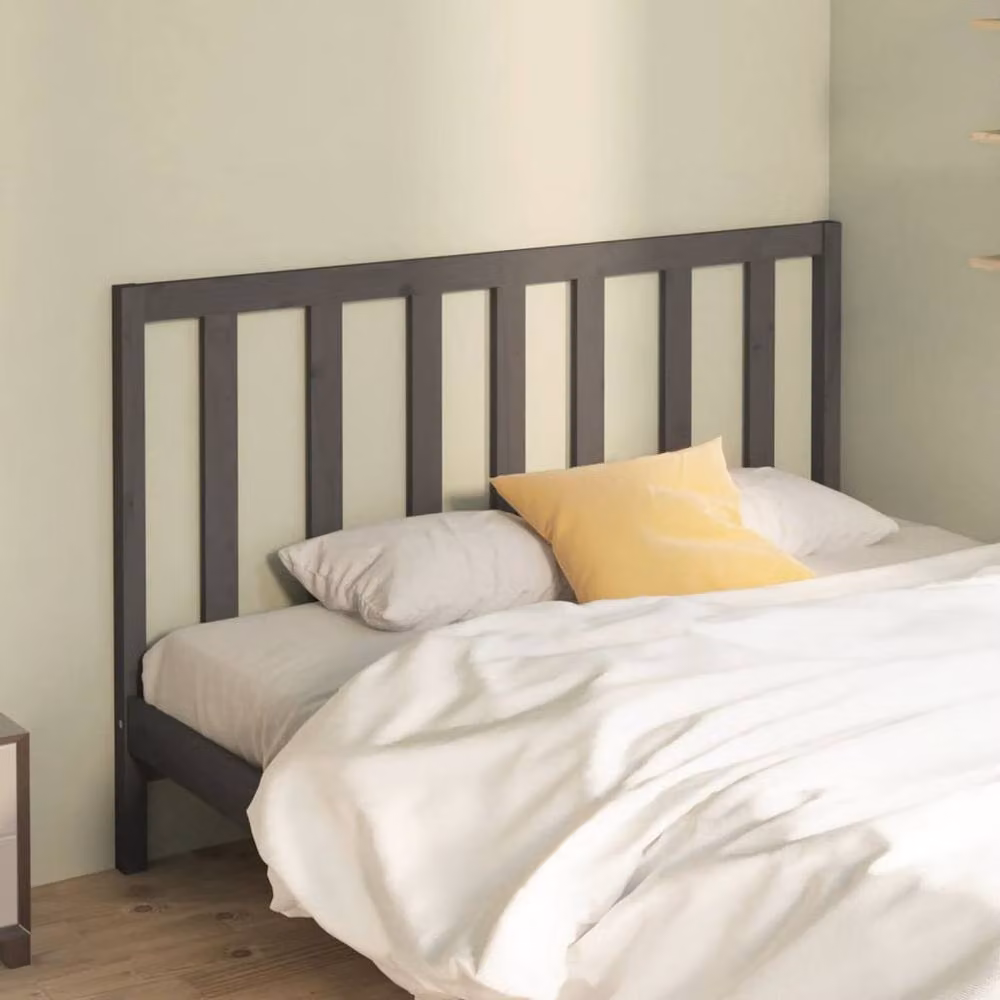 Berkfield Home Grey Rustic Solid Pine Wood Bed Headboard W: 166 cm, D: 4 cm, H: 100 cm – 2