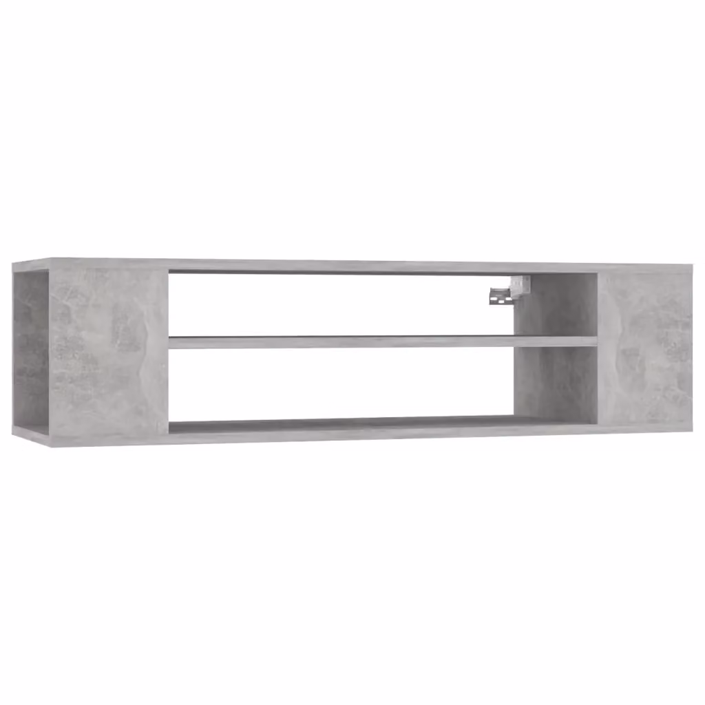 Berkfield Home Wall Mounted Hanging TV Cabinet in Concrete Grey, W: 100 cm, D: 30 cm, H: 26.5 cm – 2