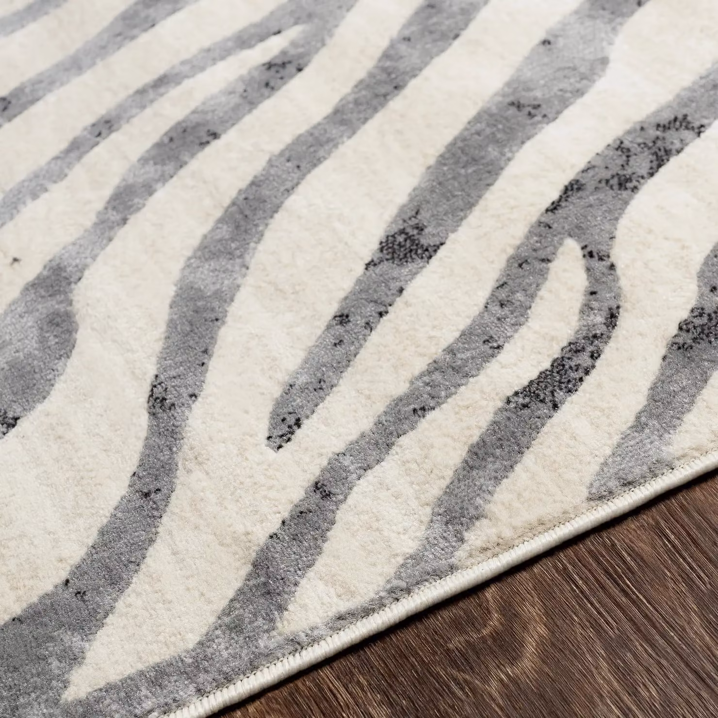 Livabliss Boho Zebra Animal Print Rug in Grey, Beige and Yellow, W/D/H: 120 x 170 cm – 3