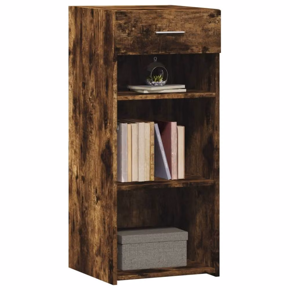 Berkfield Home Modern Smoked Oak Sideboard in Brown, W/D/H: 40 x 42.5 x 93 cm – 3