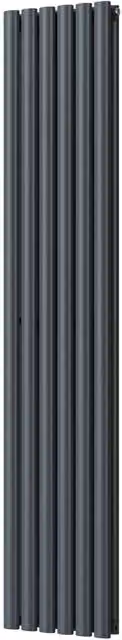 Omeara Anthracite Double Panel Vertical Radiator, W: 34.8 cm, H: 180 cm