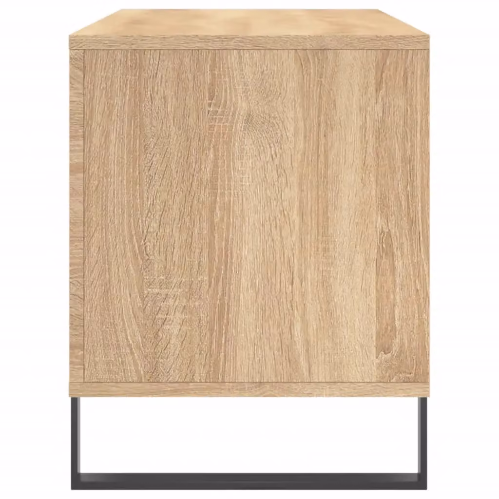 Berkfield Home Record Cabinet in Sonoma Oak Brown, W/D/H: 100 x 38 x 48 cm – 3