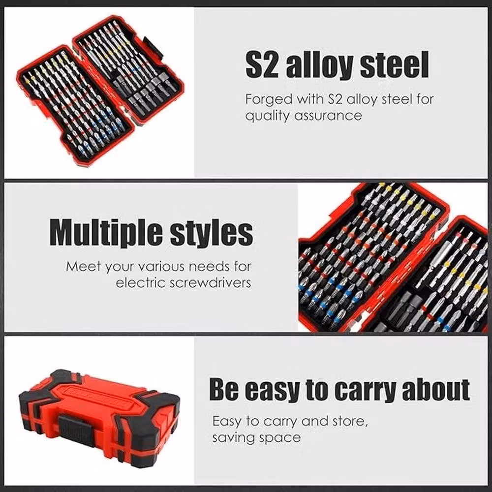Havendro 83 Piece Magnetic S2 Steel Screwdriver Bit Set in Multicolour with Torx and Hex Bits – 2