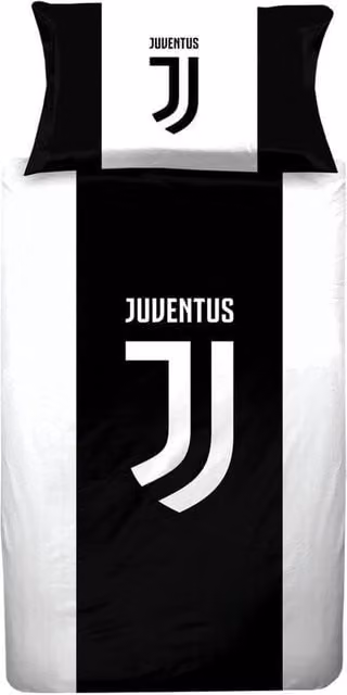 Juventus FC Reversible Duvet Cover and Pillowcase Set, Black, W/D/H: 135 x 200 cm and 90 x 200 cm – 1