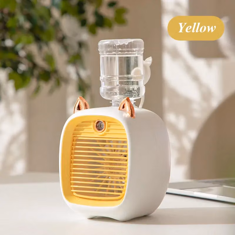 Leaper Mini Cartoon Fox Misting Desktop Fan in Yellow – 2