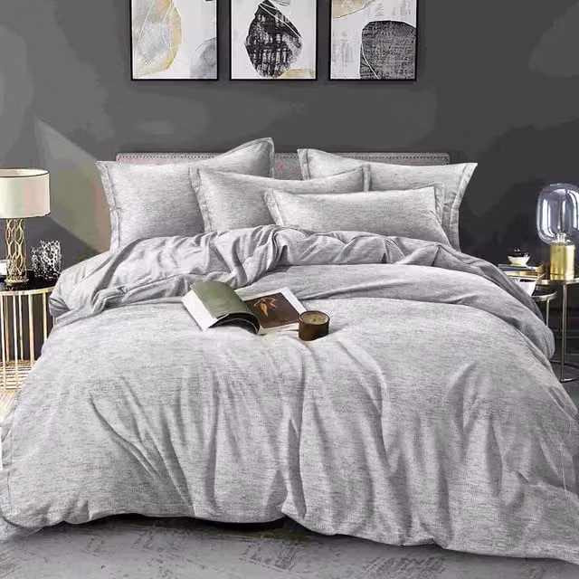 Ezysleep Modern Grey Marl Printed Duvet Set with Pillowcase, 200 cm