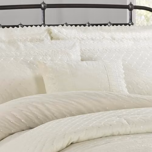 Rapport Home Richmond Ivory Boudoir Cushion, Rectangular Decorative Pillow with Cotton Blend Cover and Polyester Filling, W: 50 cm, H: 30 cm