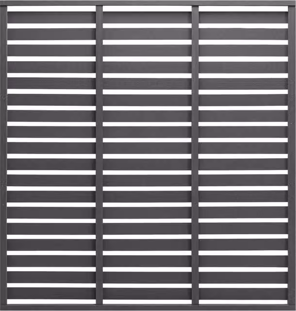 Berkfield Home Grey WPC Rectangular Semi-Transparent Fence Panel W/H: 180 x 180 cm