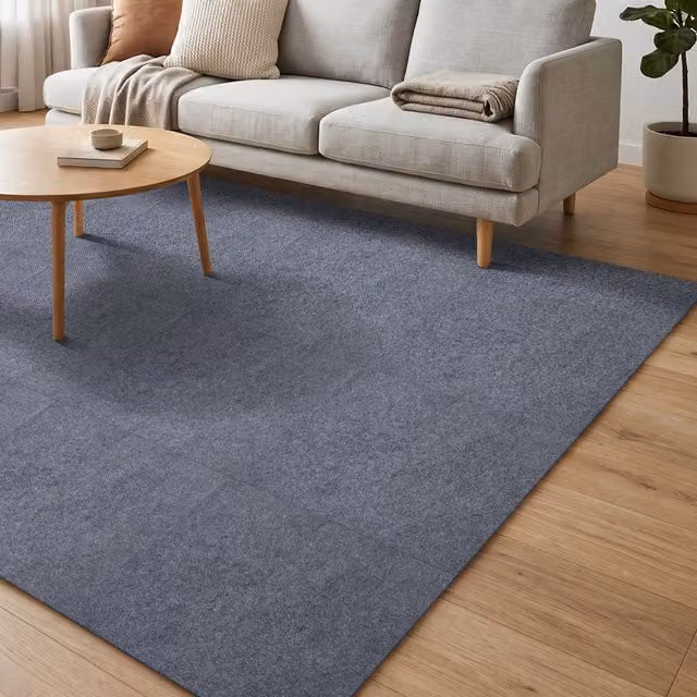 Darphe Grey Self-Adhesive Polyester Carpet Tiles, Pack of 10