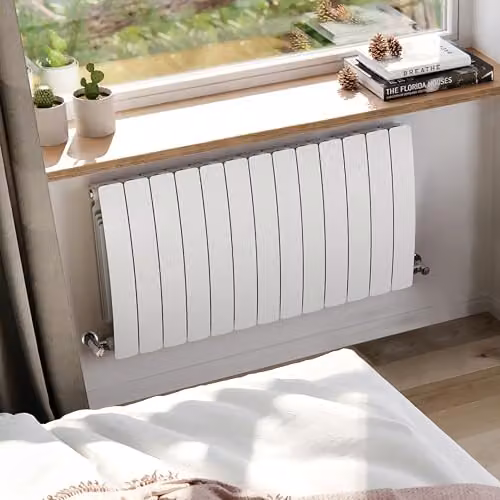 Terma Aluminium Radiator in Matt White, W: 104.0 cm, H: 59.0 cm – 1