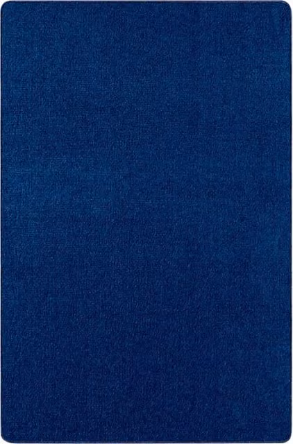 THE RUGS Plain Design Round Polypropylene Rug in Blue, Diameter: 200 cm, Pile Height: 0.85 cm