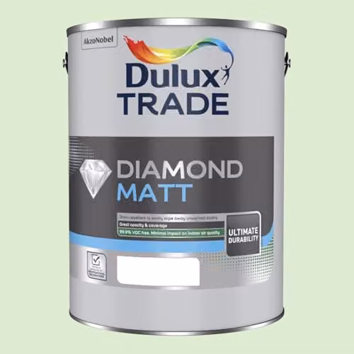 Dulux Trade Diamond Matt Wellbeing Water Based Paint, Multicolour Green, 5 l