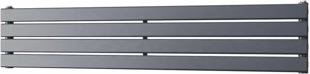 UK Radiators Typhoon Axis Anthracite Horizontal Designer Single Panel Radiator W: 140 cm, H: 27.2 cm – 1