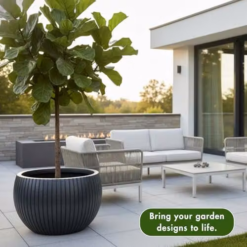 Trifibre Windsor Roto Moulded Planter, Brown, 83 cm – 3