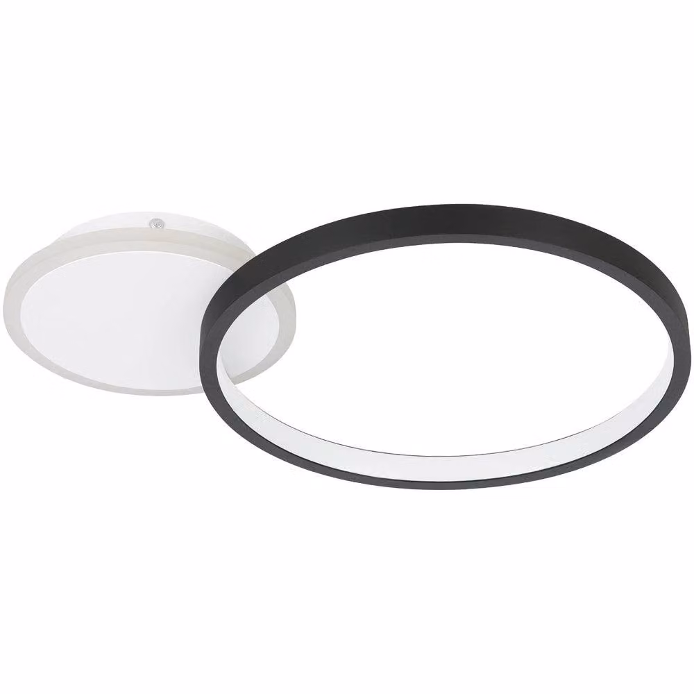Loops Modern LED Ring Ceiling Light in Black and White – 2