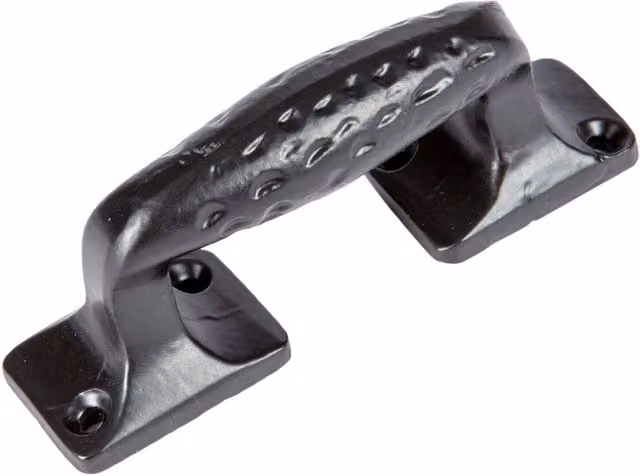 Hammer and Tongs Matt Black Iron Forged Barn Door Handle