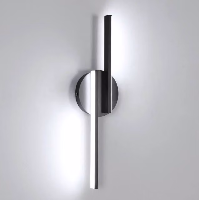 Pheashine Black Modern LED Wall Sconce, 16W Cool White, W: 44 cm