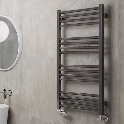 Terma Steel Towel Rail in Sparkling Grey, H 90 cm x W 50 cm – 1
