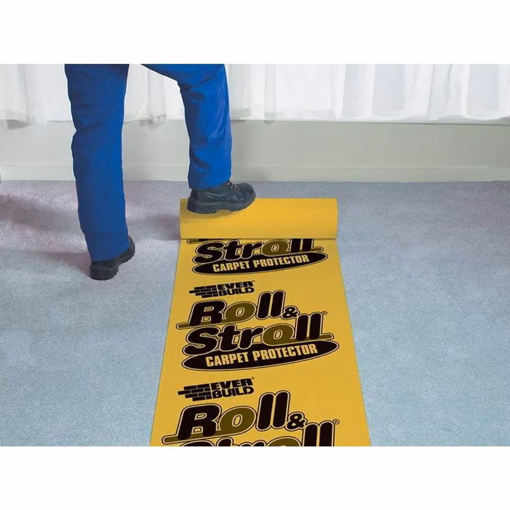 Sika Roll & Stroll Premium Non-Slip Carpet Protector with Tape, Yellow and Multicolour – 2