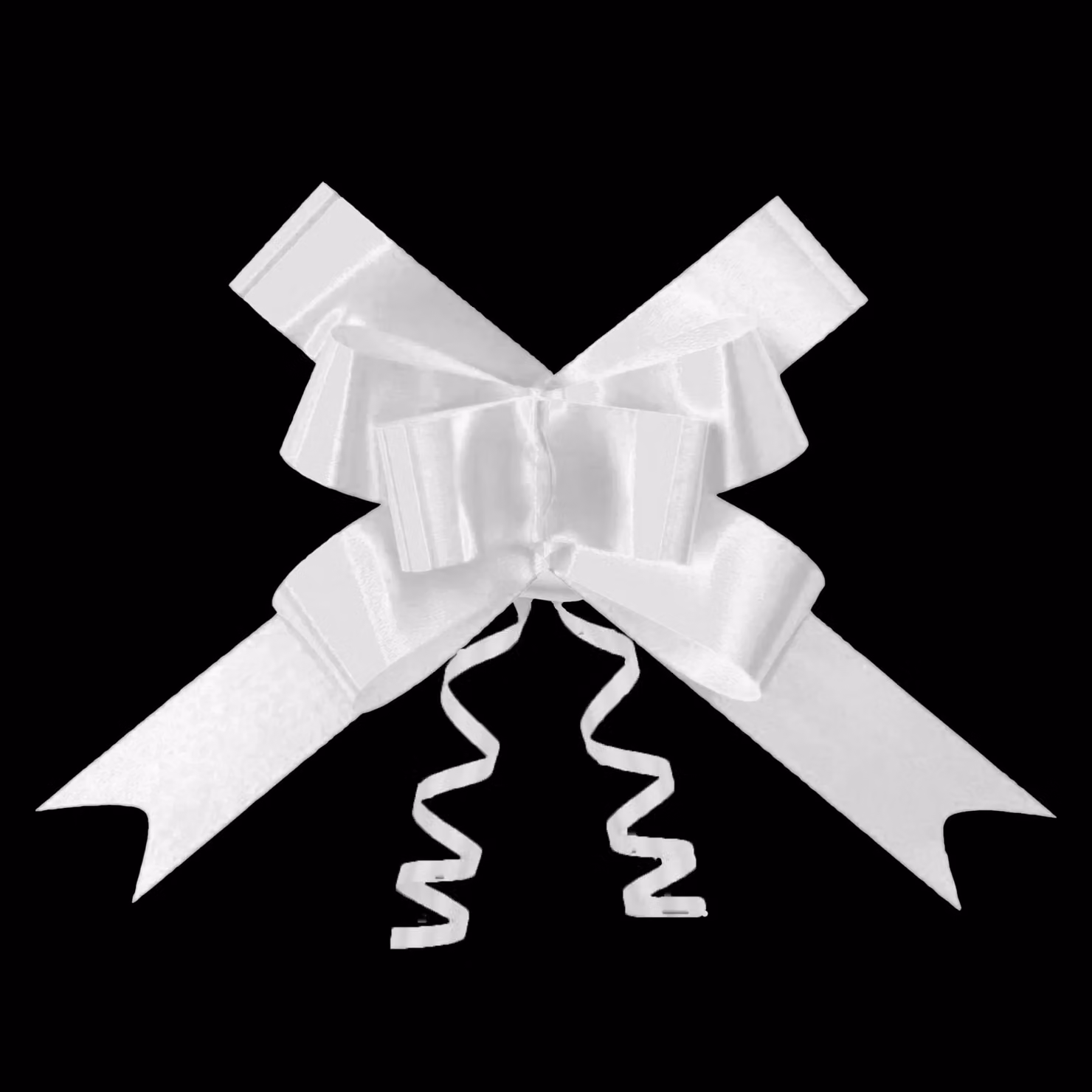Shatchi 60pcs White 50mm Pull Bows for Gift Wrapping and Party Decorations – 10