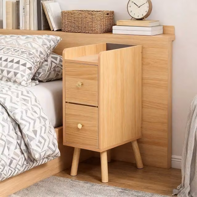 SPETLEK 2 Tier Bamboo Bedside Table in Brown