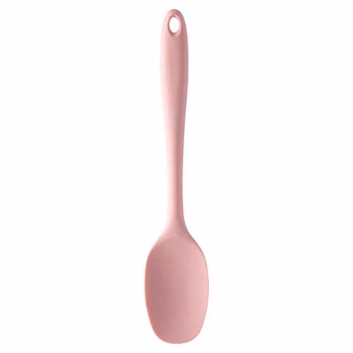 Orsina Heat-Resistant Pink Silicone Cooking Spoon with Hanging Loop