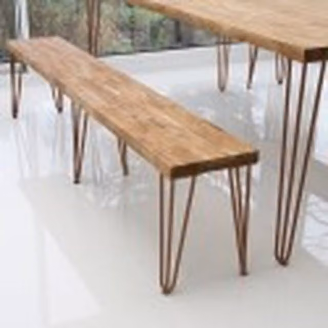 SkiSki 4 x 28cm 2-Prong Hairpin Legs with 10mm Diameter in Antique Copper and Gold
