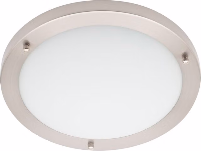 Litecraft Mari Large Round Bathroom Ceiling Flush Light in Silver