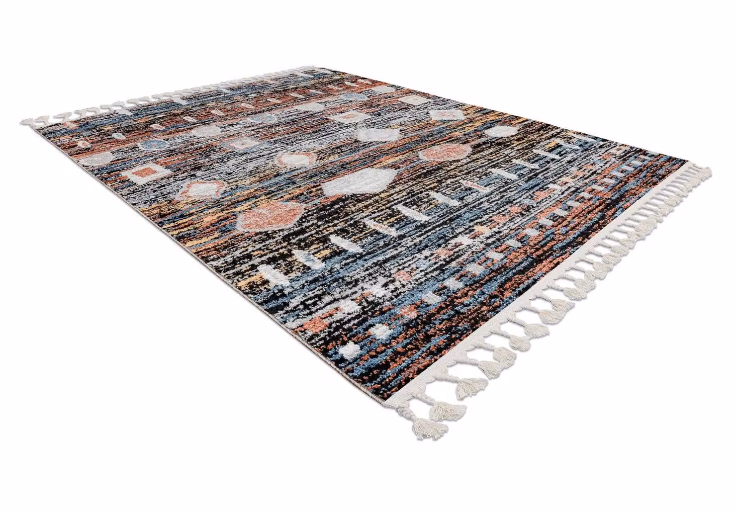 RugsX Modern Belle Rectangular Rug in Black and Multicolour, W: 140 cm, L: 190 cm – 3
