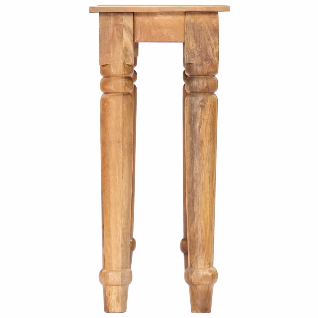 Berkfield Home Classic Mango Wood Console Table in Brown, W/D/H: 110 x 35 x 77 cm – 2